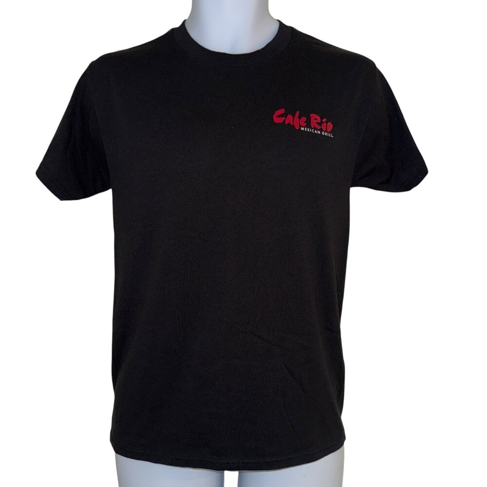 Cafe Rio Employee TShirt Tee Mens S Be The Hero Order Catering Black Red - Picture 1 of 7